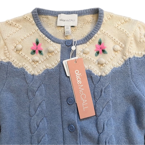 ALICE MCCALL POWDER BLUE DAY BY DAY CARDIGAN XS - Picture 3 of 3